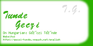 tunde geczi business card